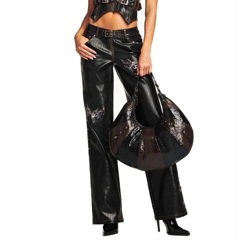 I.AM.GIA Neilina Leather Biker Pants Y2K